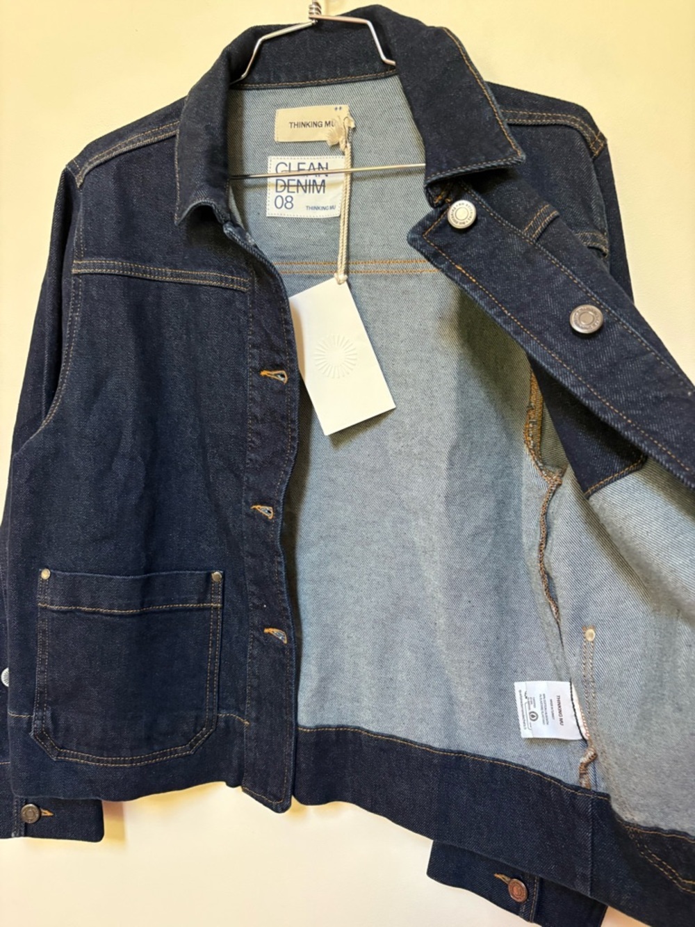 NWT Thinking Mu Debbie Denim Jacket Size Small - Picture 10 of 16